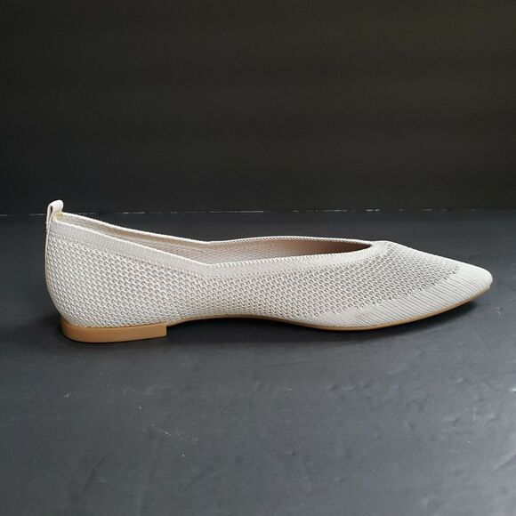 Everlane 40 Hour ReKnit Ballet Flats Womens Size 11 Light Stone Knit Pointed Toe - Picture 7 of 10